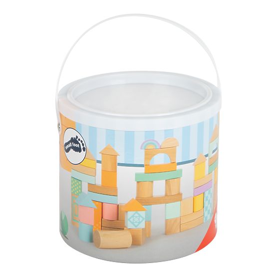 Small Foot Lesene kocke pastel 50 kos
