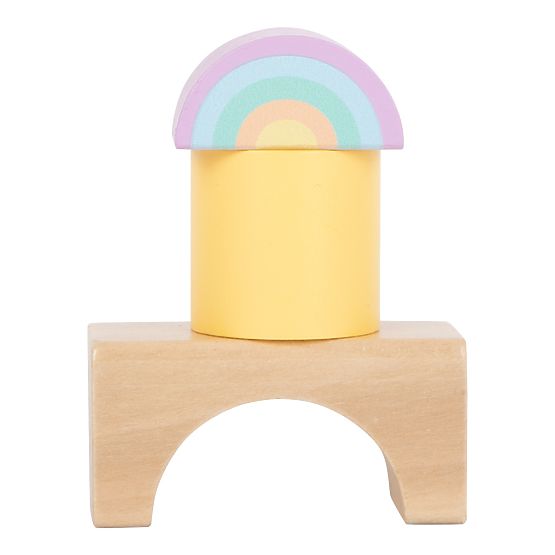 Small Foot Lesene kocke pastel 50 kos