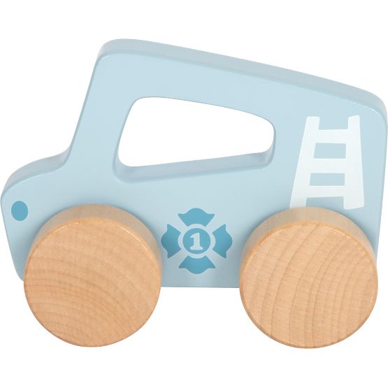 small foot Leseni avto na potiskanje Modro