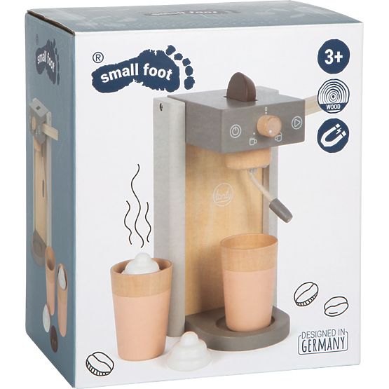 small foot Leseni kavni aparat s pripomočki Tasty siv