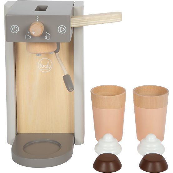 small foot Leseni kavni aparat s pripomočki Tasty siv