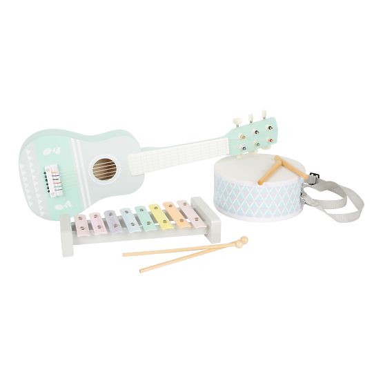 small foot Pastelni glasbeni set 3 kosi