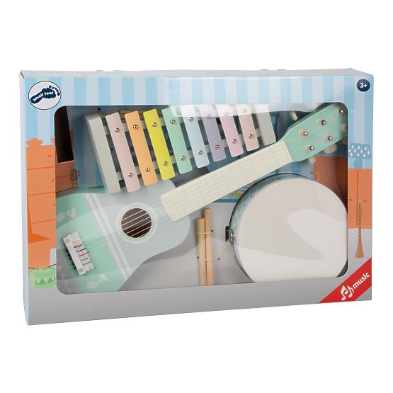 small foot Pastelni glasbeni set 3 kosi