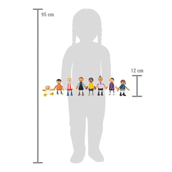 small foot Upogljive punčke družina z otrokom