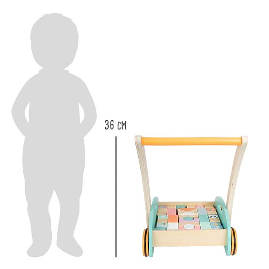 small foot Voziček s kockami