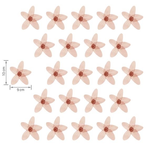 Komplet stenskih nalepk - Rožnati pozabčki 23 kos