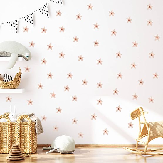 Komplet stenskih nalepk - Rožnati pozabčki 23 kos