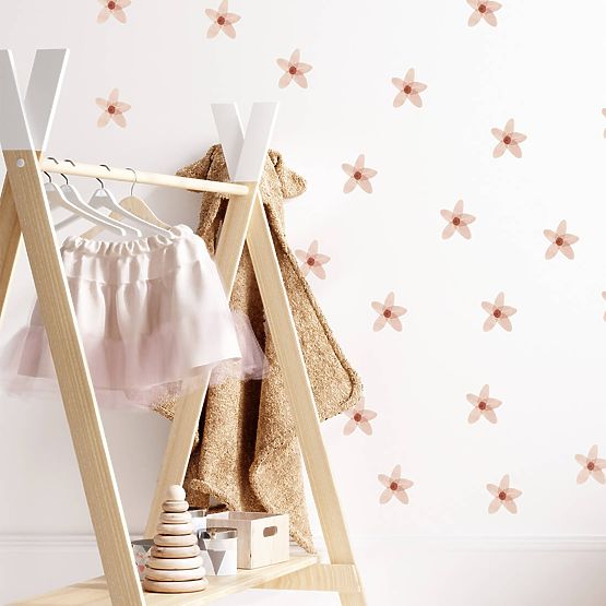 Komplet stenskih nalepk - Rožnati pozabčki 23 kos