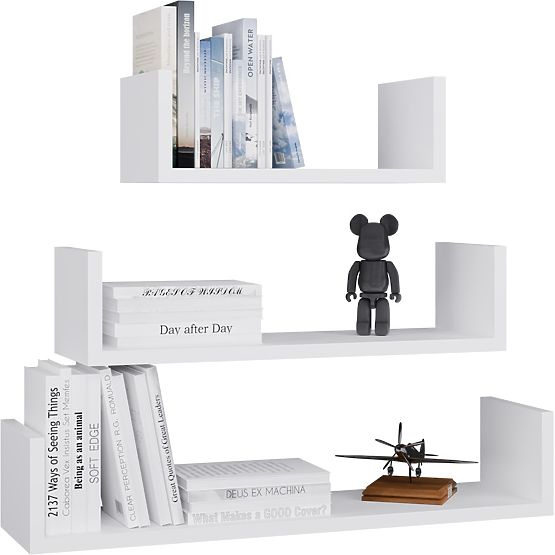 Stenska Viseča Polica MOBI 3P BELA