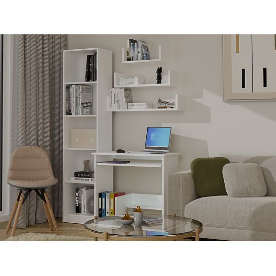 Stenska Viseča Polica MOBI 3P BELA