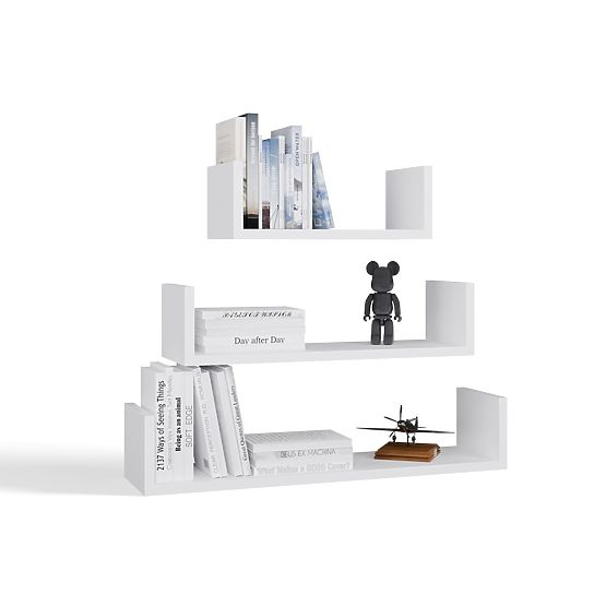 Stenska Viseča Polica MOBI 3P BELA