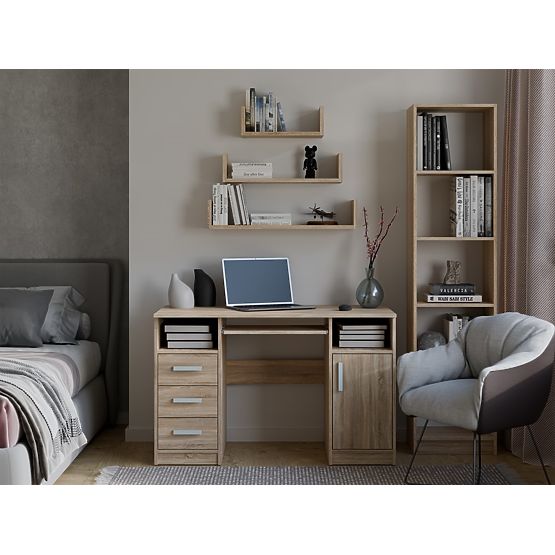 Stenska viseča polica MOBI 3P HRAST SONOMA