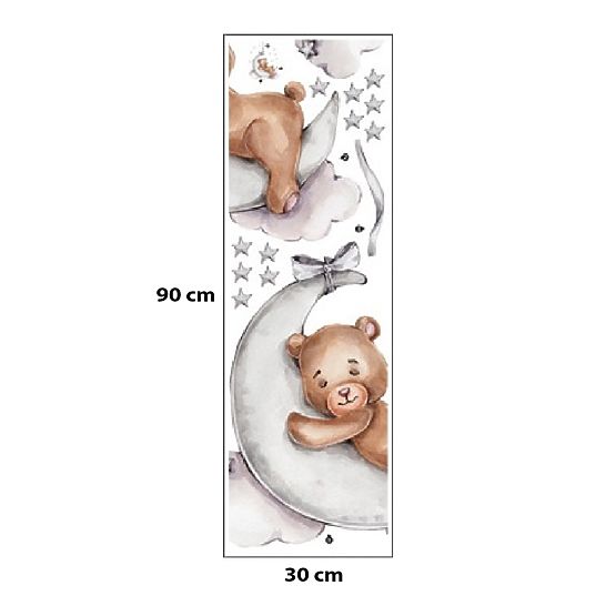 Stenske nalepke - Medvedek na luni