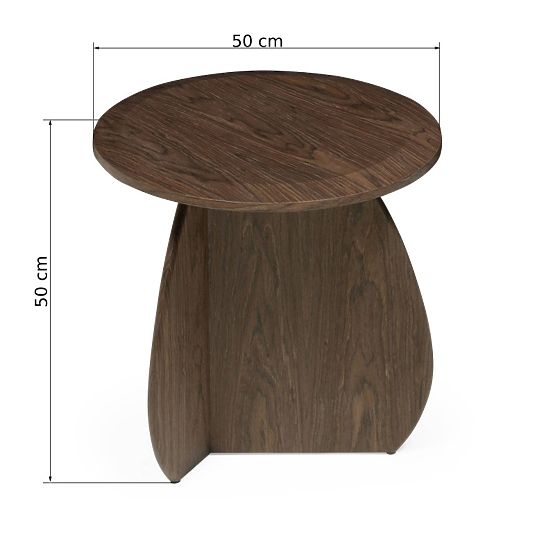 Stranska miza Noku 50 cm, temni oreh