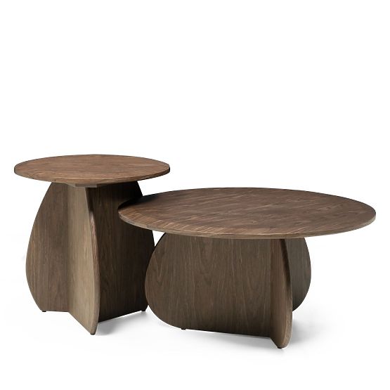 Stranska miza Noku 50 cm, temni oreh