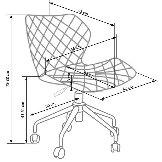 Študentski stol Matrix - pepelno siv