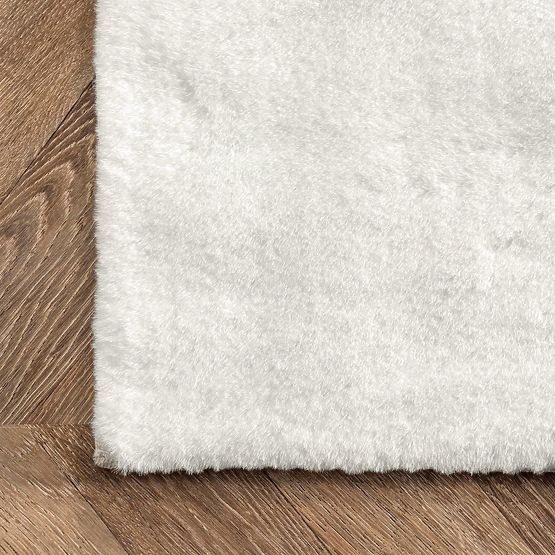 Svilena preproga Rabbit - Bela Ecru