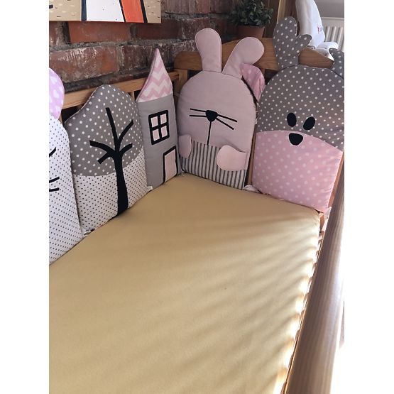 Sweet Dream - Modularna postelja mantinel - roza-siva