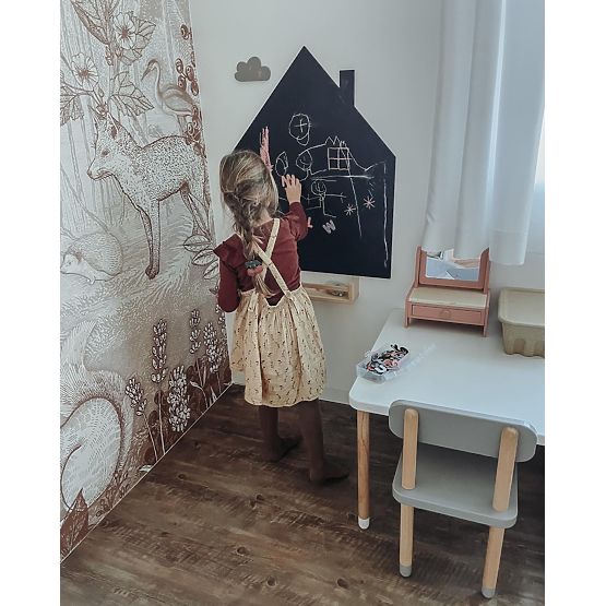 Tabla hiša z dimnikom 100cm