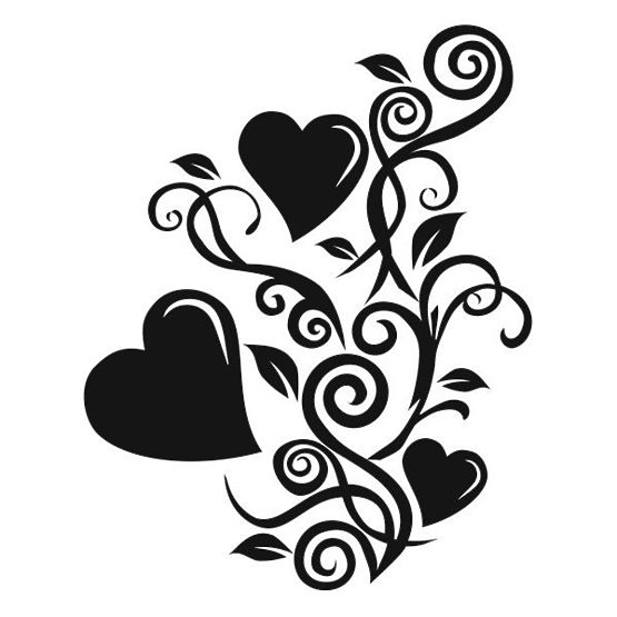 Textilní dekorace na stěnu - srdce v rozpuku