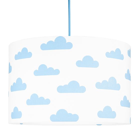 Textilní závěsná lampa Obláčky - bílá
