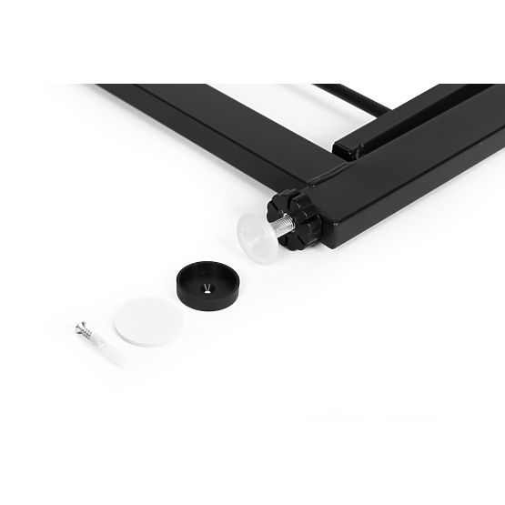 Varnostna ograja 74-105 cm za stopnice in vrata, jeklo, dodatni paneli, črna ECOTOYS