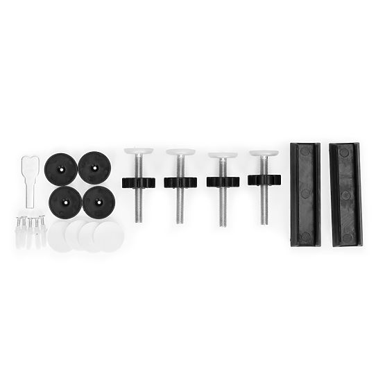 Varnostna ograja 74-105 cm za stopnice in vrata, jeklo, dodatni paneli, črna ECOTOYS