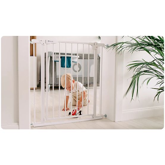 Varnostna ograja za vrata/stopnice - siva