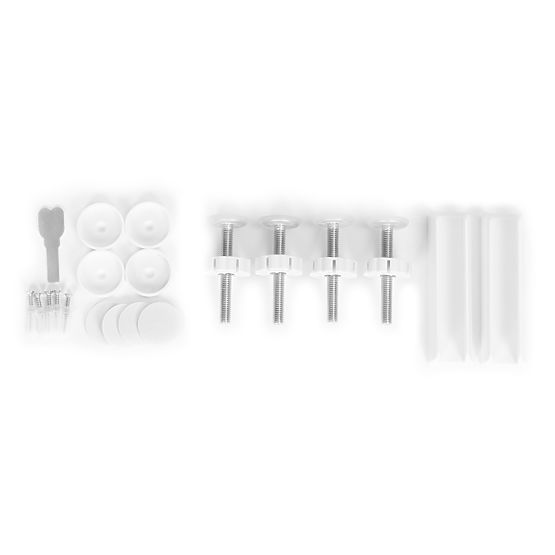 Varnostna pregrada 74-105 cm za stopnice in vrata jekleni dodatni paneli bela ECOTOYS