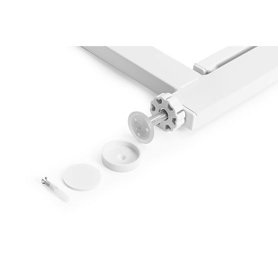 Varnostna pregrada 74-105 cm za stopnice in vrata jekleni dodatni paneli bela ECOTOYS