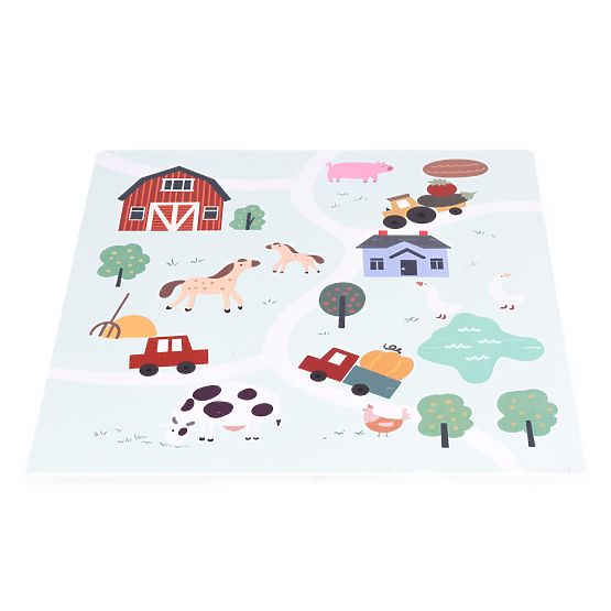 Velika EVA penasta podloga za otroke Kmetija 90,5x90,5 cm 21 kosov ECOTOYS