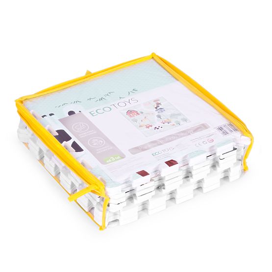 Velika EVA penasta podloga za otroke Kmetija 90,5x90,5 cm 21 kosov ECOTOYS