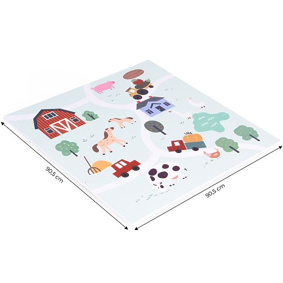 Velika EVA penasta podloga za otroke Kmetija 90,5x90,5 cm 21 kosov ECOTOYS