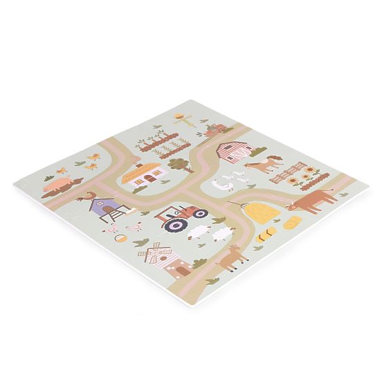 Velika penasta podloga EVA za otroke kmetija 90,5x90,5 cm 21 delov ECOTOYS