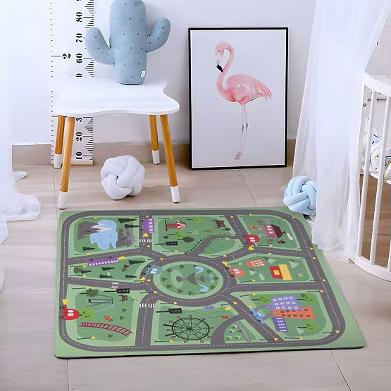 Velika penasta podloga EVA za otroke Mesto 90,5x90,5 cm 21 kosov ECOTOYS
