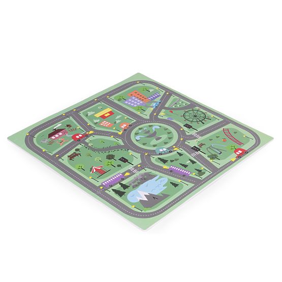 Velika penasta podloga EVA za otroke Mesto 90,5x90,5 cm 21 kosov ECOTOYS