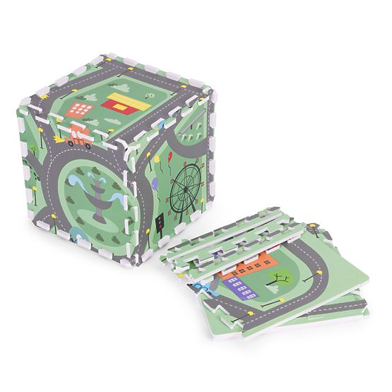 Velika penasta podloga EVA za otroke Mesto 90,5x90,5 cm 21 kosov ECOTOYS
