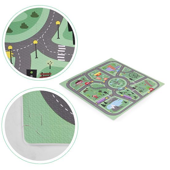 Velika penasta podloga EVA za otroke Mesto 90,5x90,5 cm 21 kosov ECOTOYS