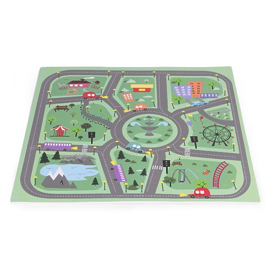 Velika penasta podloga EVA za otroke Mesto 90,5x90,5 cm 21 kosov ECOTOYS