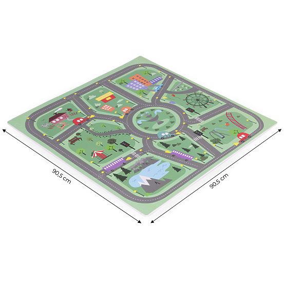 Velika penasta podloga EVA za otroke Mesto 90,5x90,5 cm 21 kosov ECOTOYS