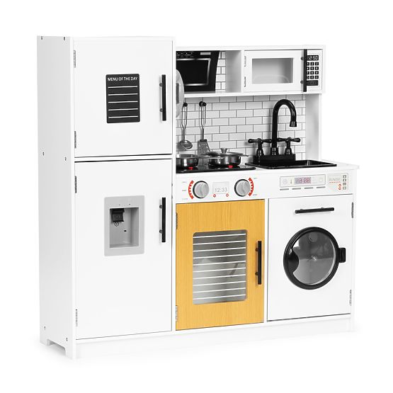 Velika lesena kuhinja za otroke + zvoki in luči ECOTOYS