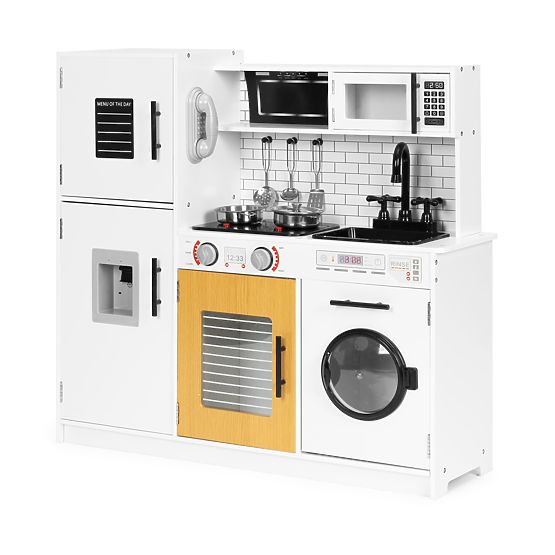 Velika lesena kuhinja za otroke + zvoki in luči ECOTOYS