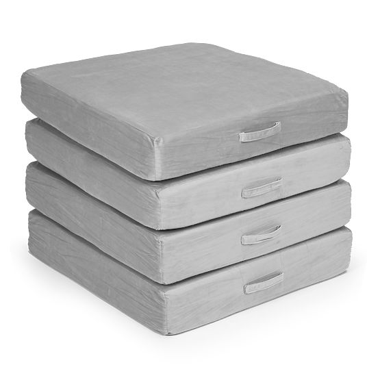 Velika modularna zložljiva otroška sedežna garnitura DIY 8 mehkih blazin - siva ECOTOYS