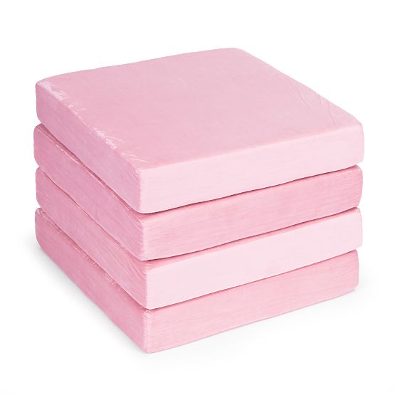 Velika modularna zložljiva otroška sedežna garnitura za 2 osebi DIY 10 mehkih blazin - roza ECOTOYS