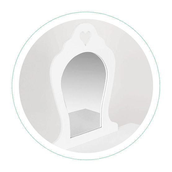 Velika otroška toaletna mizica z ogledalom za dekleta ECOTOYS