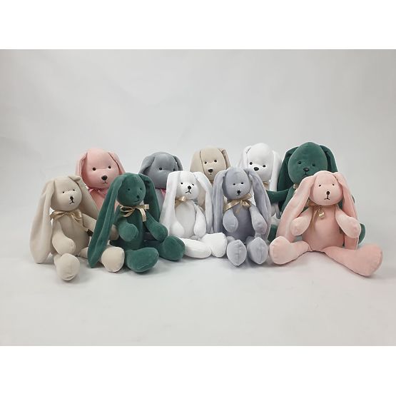 Velur igrača Zajec 35 cm - roza