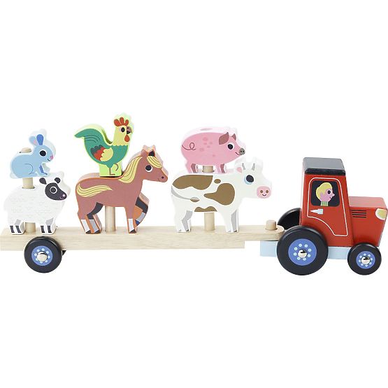 Vilac Lesen traktor s priklopnimi živalmi