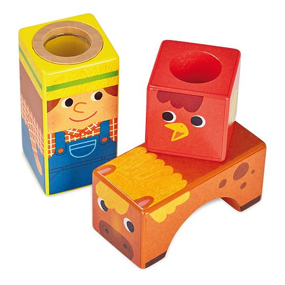 Vilac Lesene zvočne kocke Kmetija