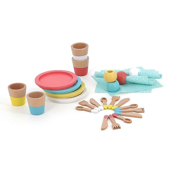 Vilac Leseni jedilni set 28 delov