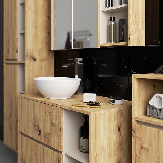 VISEČA KOPALNIŠKA OMARICA VAMI W35 1D 1W HRAST ARTISAN / KAŠMIR